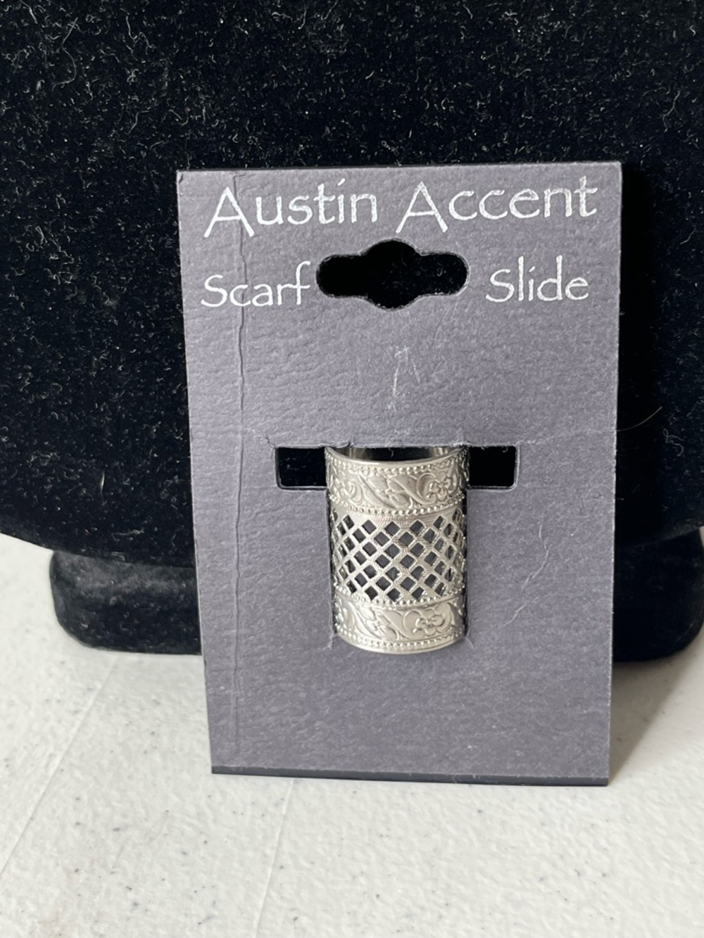 Silver Filigree Scarf Slide